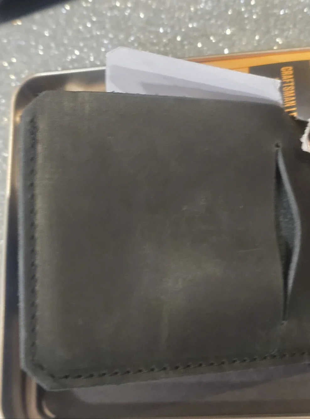 Carhartt Craftsman Leather Logo Bifold Wallet- Black